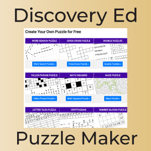 Puzzle Maker by Discovery Education – Customized word search, criss-cross, math puzzles and more – Websites that play